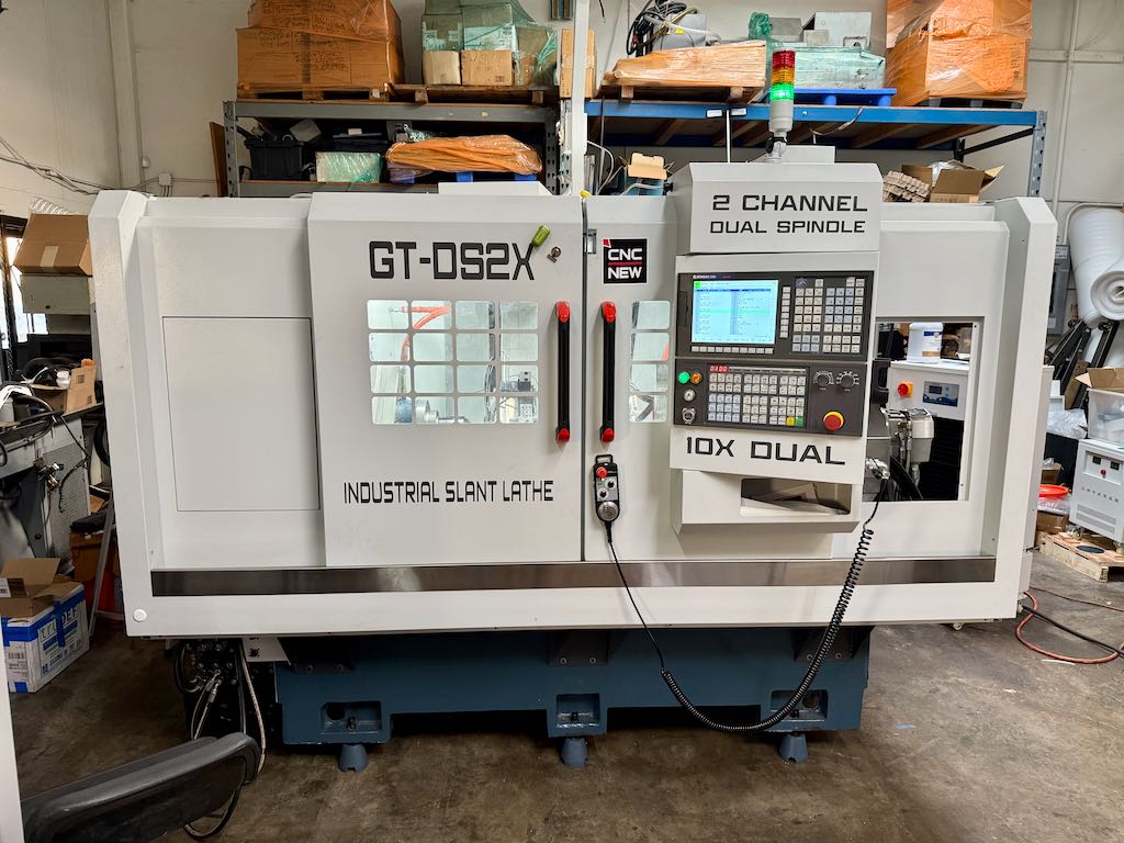 GT-DS2X Dual Spindle 10-Axis Gang Tool Lathe with 2" Spindle Bore, A2-5 Spindle Mount