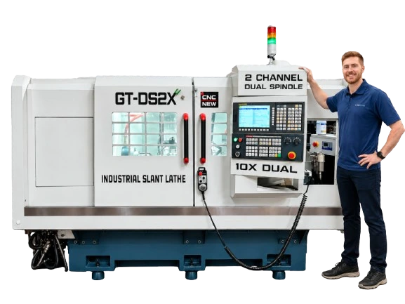 GT-DS2X Dual Spindle 10-Axis Gang Tool Lathe