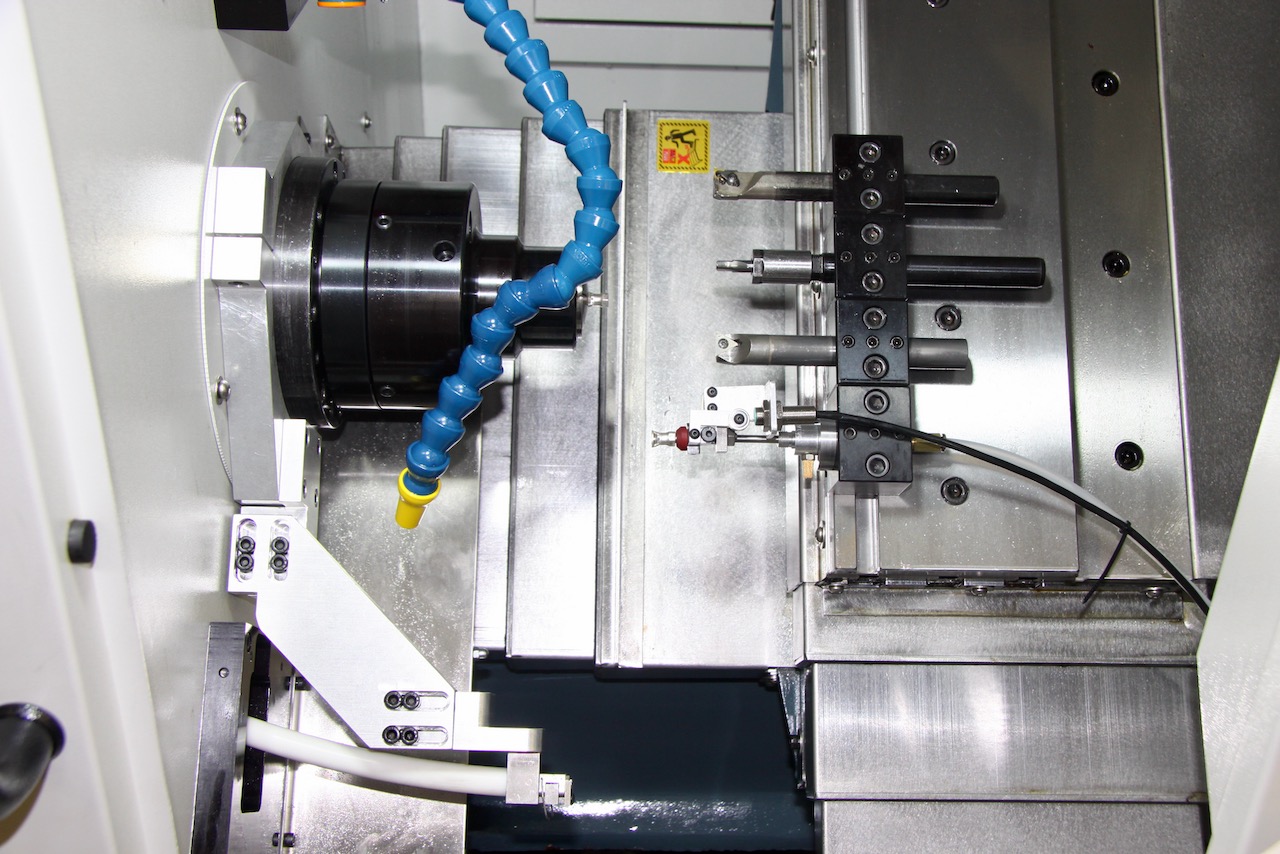 GT-5 Gang Tool Lathe with GSK CNC controls and Vibratory Bowl