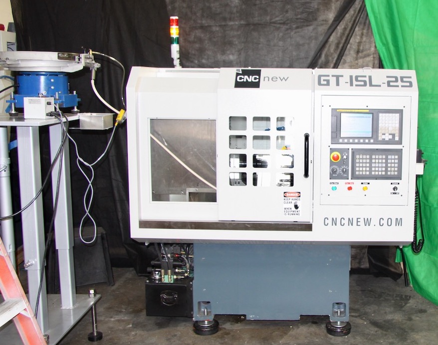 GT-5 Gang Tool Lathe with Fanuc CNC controls and Vibratory Bowl