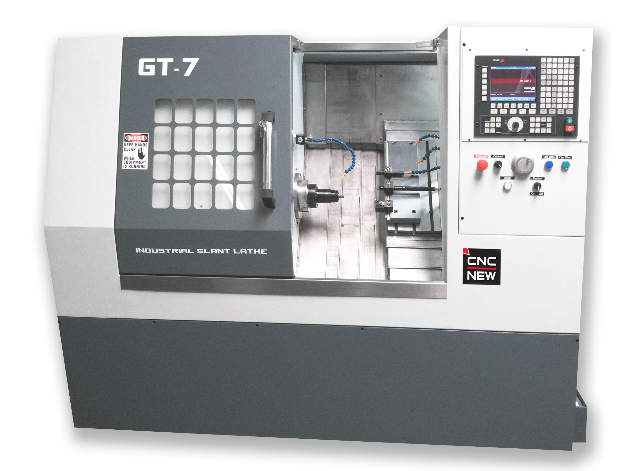 CNC New Gang Tool Lathes with GSK Robotic Arm Loader